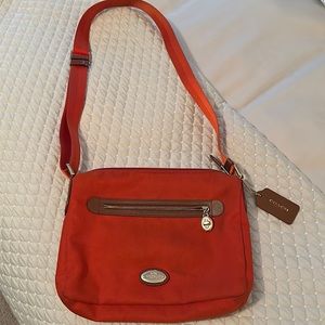 Coach Orange Cloth Purse